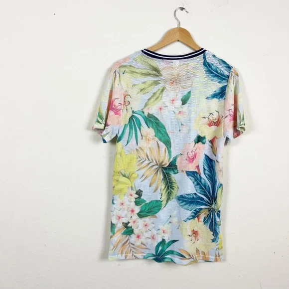 Farm Rio Floral Mesh Shirt Size P - Picture 7 of 7
